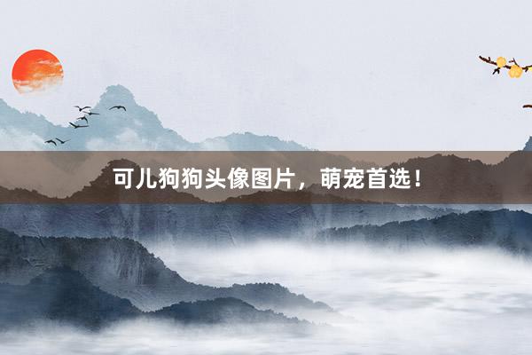 可儿狗狗头像图片，萌宠首选！